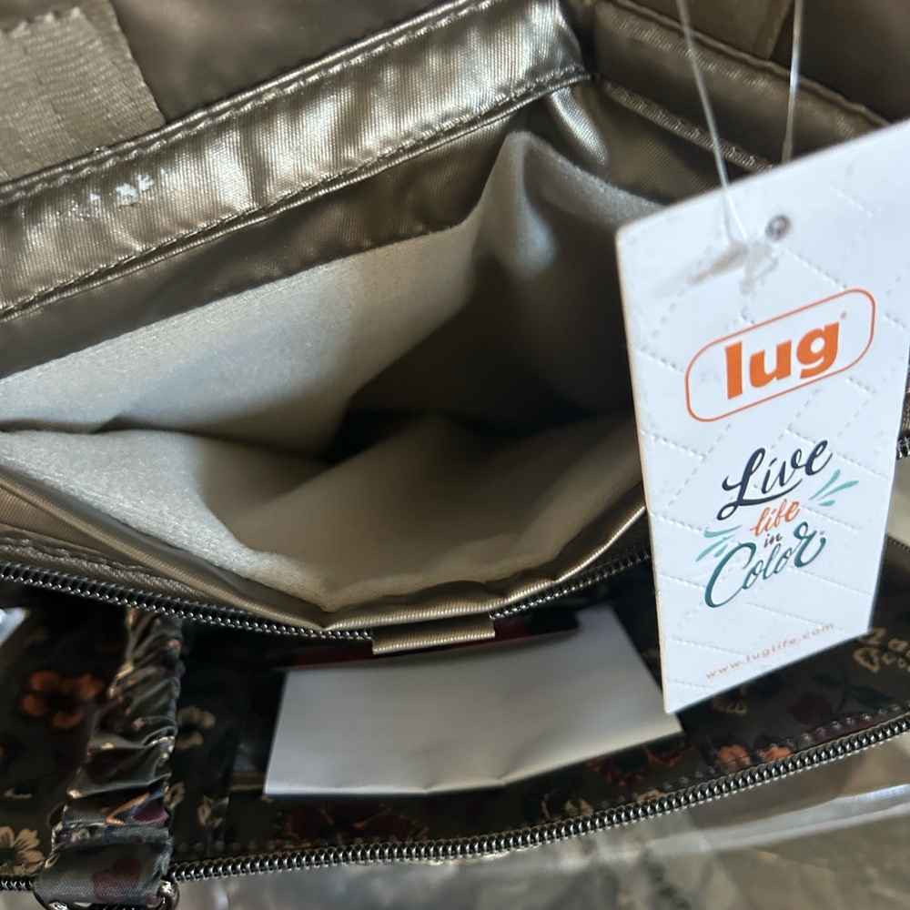 ✨ Lug Sonata ✨Convertible Huge  Metallic Walnut Bag✨ Video Link i. descript - Picture 8 of 9